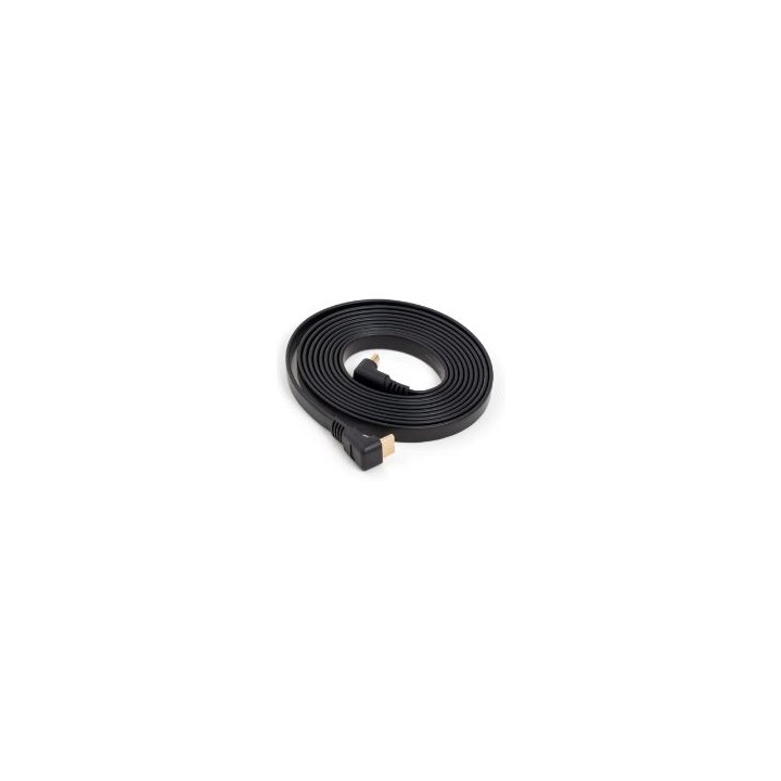 Cable Engel HDMI-A M/M Plano Acodado 3m Negro (AV0743C)