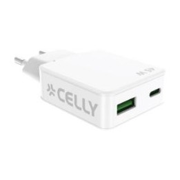 Cargador CELLY Slim 45W 1USB-A 1USB-C (SLIMTC1C1A45WWH)