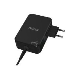 Cargador NILOX GaN 90W USB-C 1.8m Negro (NXBGAN90W)
