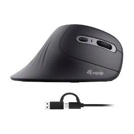 Ratón Vertical EQUIP USB-A/C 7200dpi Negro (EQ245119)
