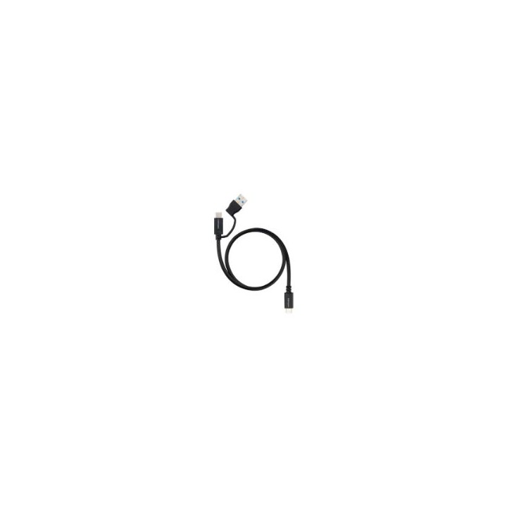 Nanocable USB-C+USB-A/M a USB-C/M 0.5m (10.01.4800)