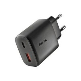Cargador NGS Era 45W 1USB-A 1USB-C Negro (ERA45WBLACK)