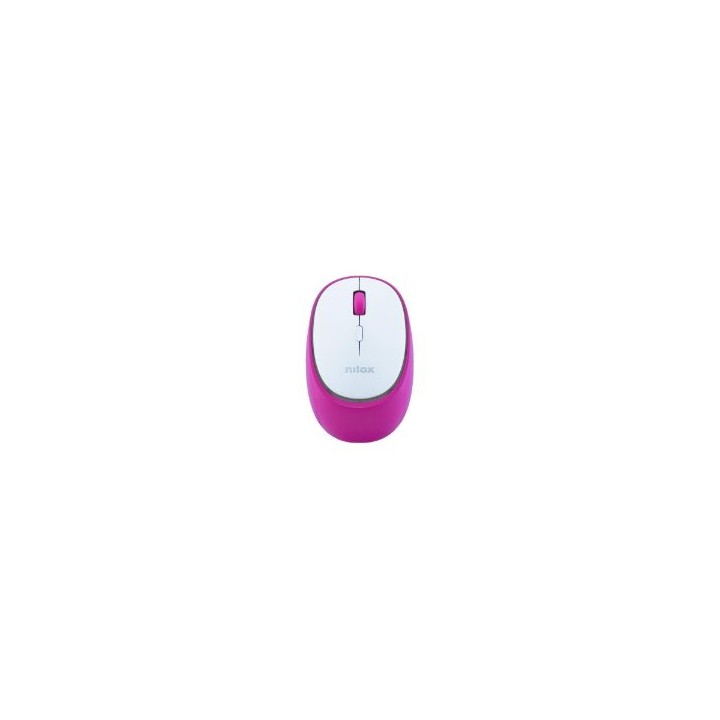 Ratón NILOX Dual-Wireless Blanco/Rosa (NXMDWS104)