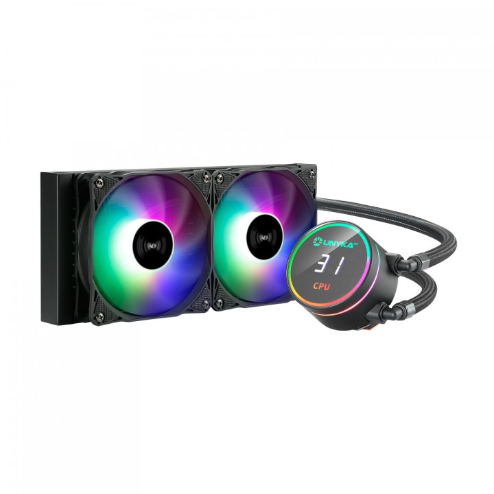 UNYKAch AquaStorm 240 Procesador Kit de refrigeración lÍ­quida 12 cm Negro 1 pieza(s)