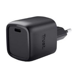 Cargador Pared Trust Maxo GaN 30W 1xUSB-C Negro (25519)