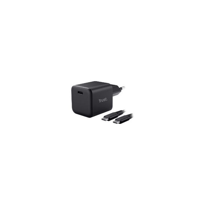 Cargador Pared Trust Maxo 65W USB-C+Cable Negro (26046)