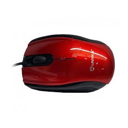 Ratón UNYKA UK-A800 Óptico USB-A 1600dpi Rojo (50540)