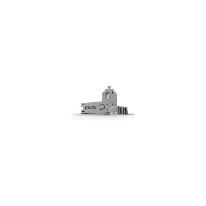 Llave LINDY Bloqueadora de Puerto USB-A 4 Unid (40454)