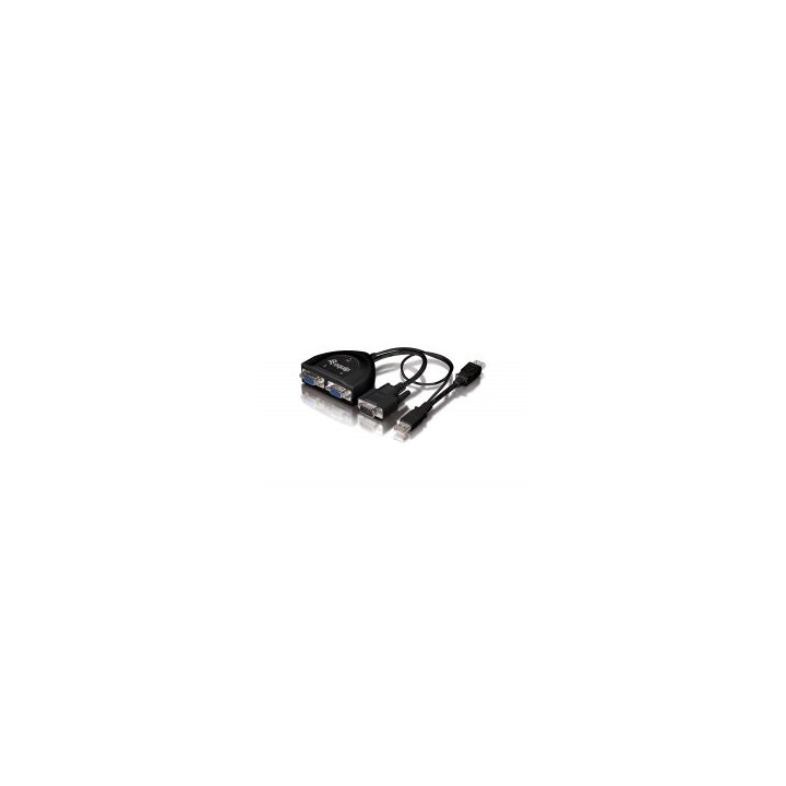 Splitter EQUIP 1xVGA In 2xVGA Out Negro (EQ332521)