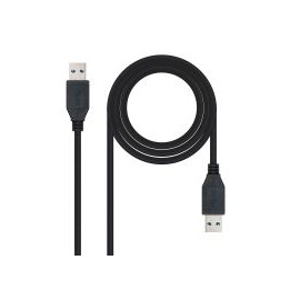 Nanocable USB-A/M a USB-A/M 2m Negro (10.01.1002-BK)