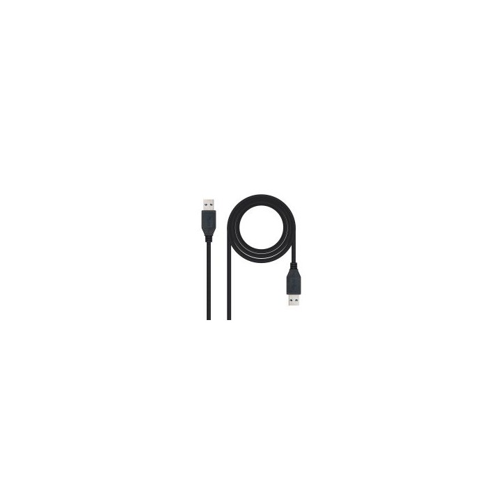Nanocable USB-A/M a USB-A/M 2m Negro (10.01.1002-BK)
