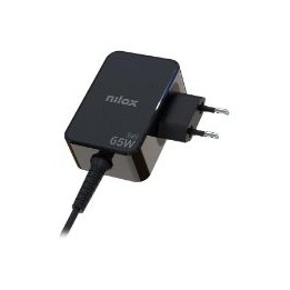 Cargador NILOX GaN 65W USB-C 1.8m Negro (NXBGAN65W)