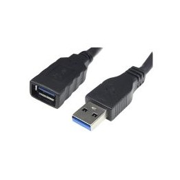 Nanocable USB-A/M a USB-A/H 1m Negro (10.01.0901-BK)