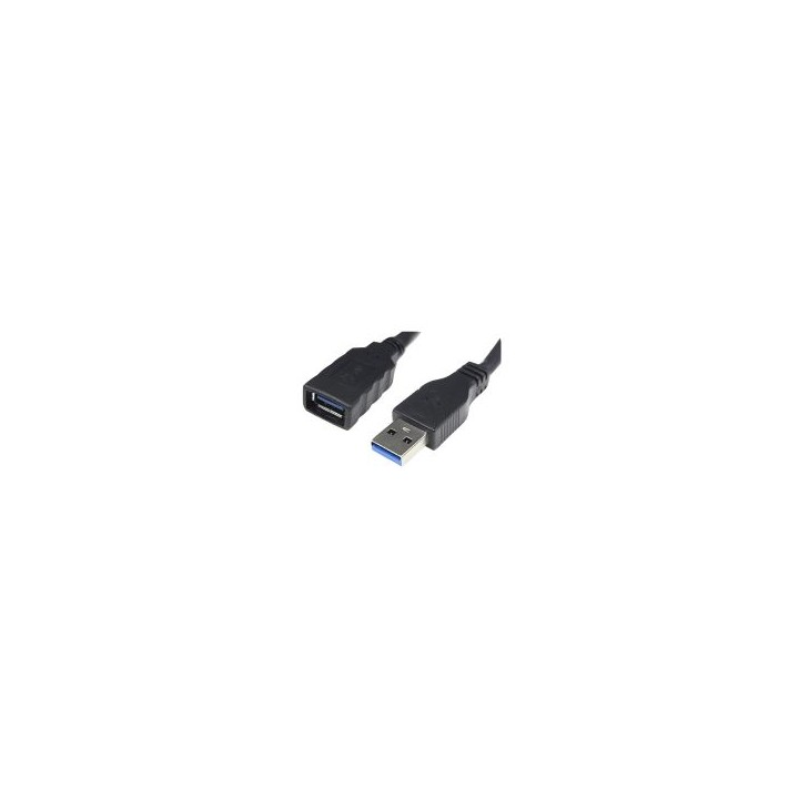 Nanocable USB-A/M a USB-A/H 1m Negro (10.01.0901-BK)