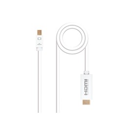 Nanocable Mini DP/M a HDMI/M 2m Blanco (10.15.4002)