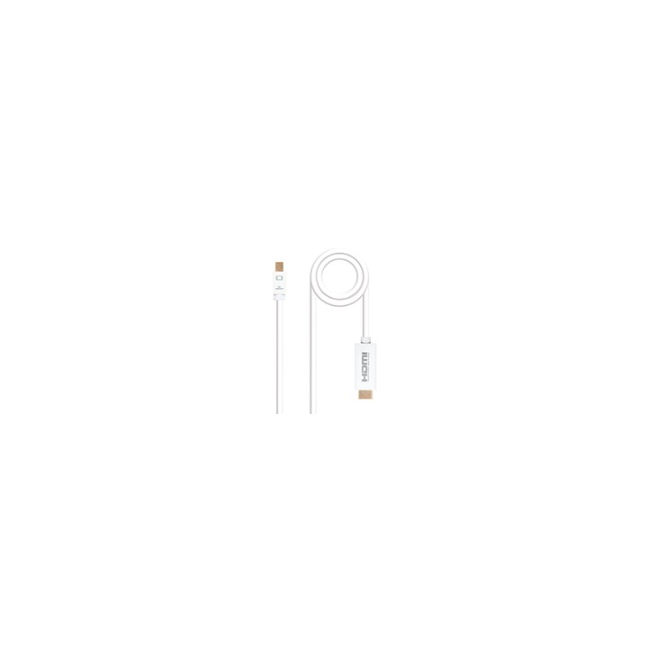 Nanocable Mini DP/M a HDMI/M 2m Blanco (10.15.4002)