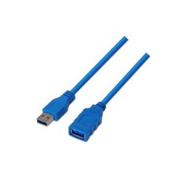 Nanocable USB-A/M a USB-A/H 1m Azul (10.01.0901-BL)