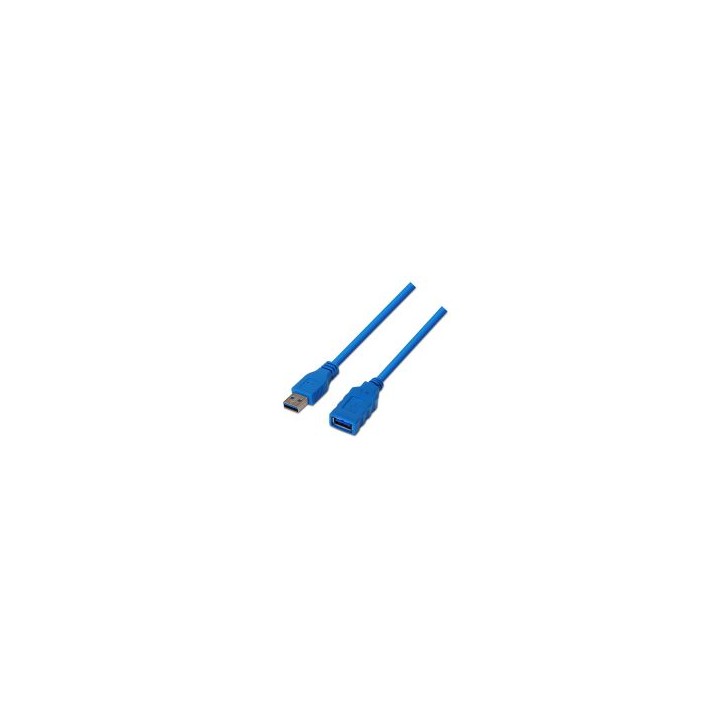 Nanocable USB-A/M a USB-A/H 1m Azul (10.01.0901-BL)