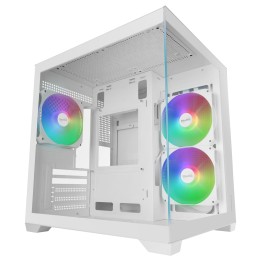 Mars Gaming MCVIEW3W carcasa de ordenador Mini Tower Blanco