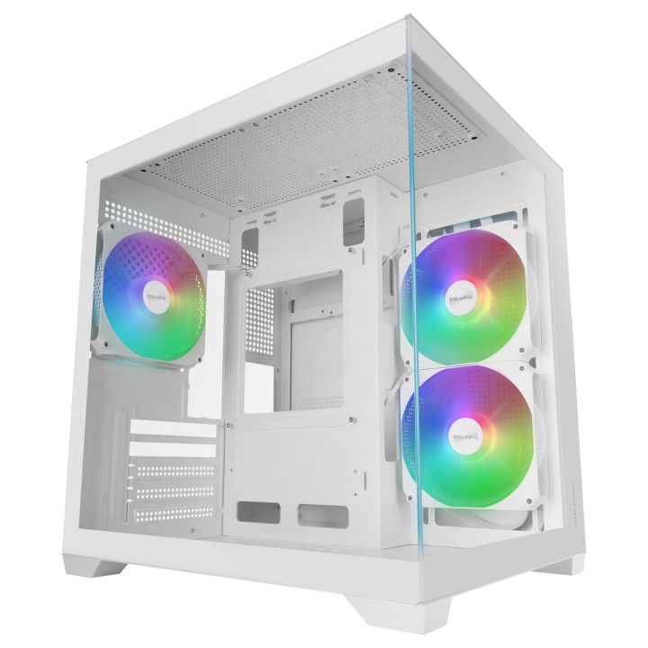Mars Gaming MCVIEW3W carcasa de ordenador Mini Tower Blanco