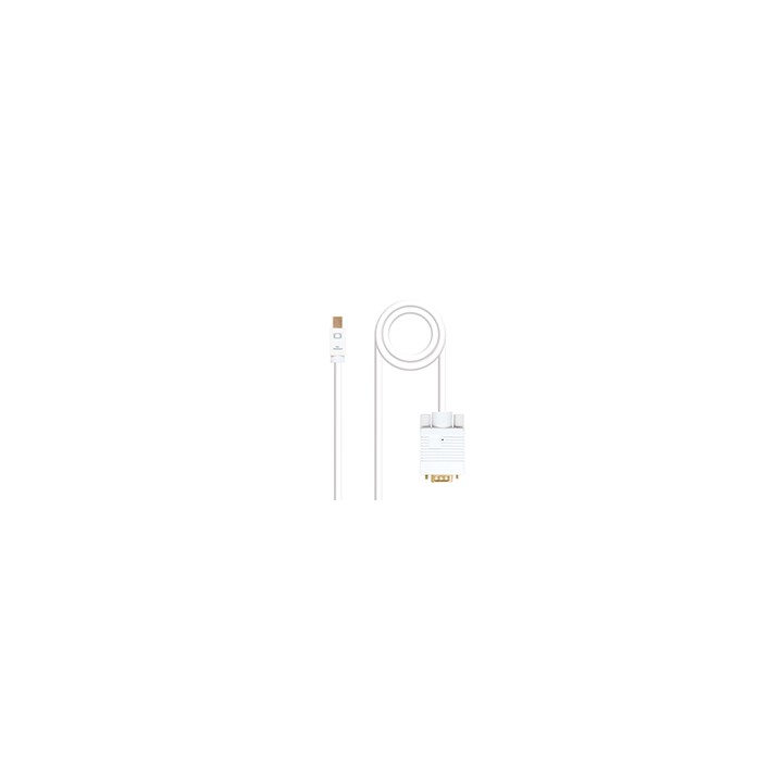 Nanocable Mini DP/M a VGA/M 2m Blanco (10.15.4102)