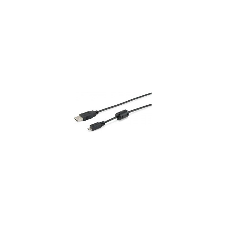 Cable EQUIP USB-A/M a mUSB-B/M 1m Negro (EQ128596)