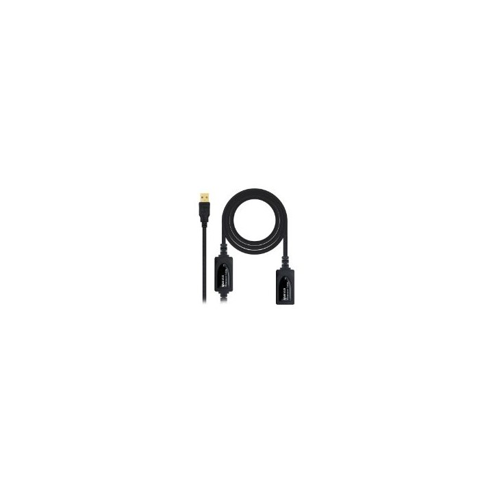 Nanocable USB-A/M a USB-A/H 15m Negro (10.01.0213)