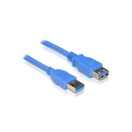 Nanocable USB-A/M a USB-A/H 2m Azul (10.01.0902-BL)