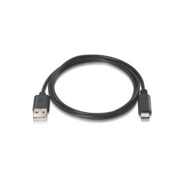 Nanocable USB-A/M a USB-C/M 0.5m Negro (10.01.2100)