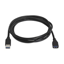 Cable Nanocable USB-A/M a USB-A/H 3m (10.01.0903-BK)