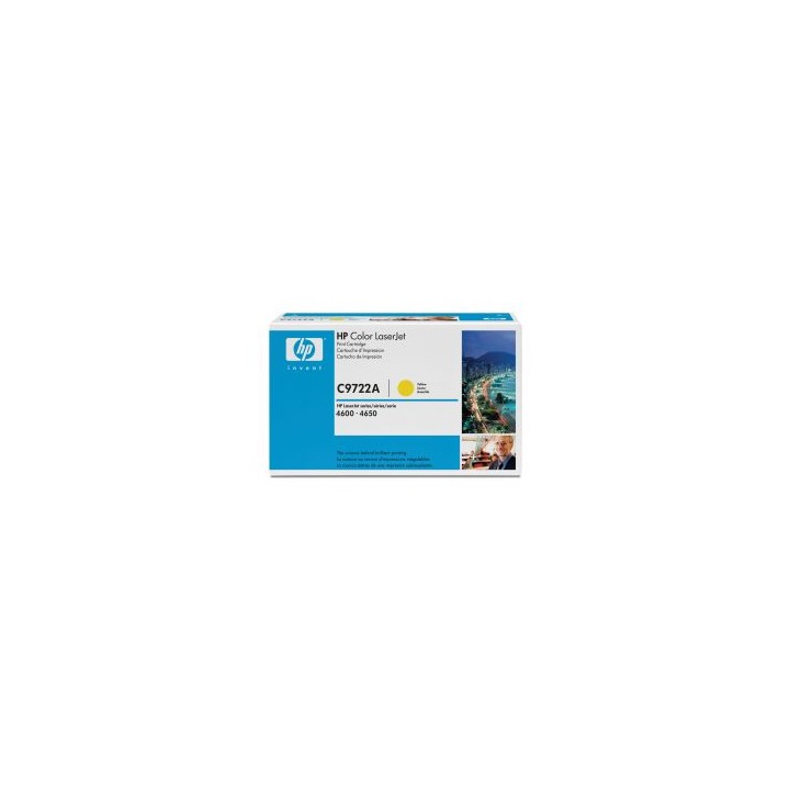 Toner HP LaserJet 641A Amarillo 8000 páginas (C9722A)