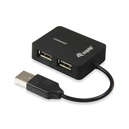 Mini Hub EQUIP Life Travel 4xUSB 2.0 Negro (EQ128952)