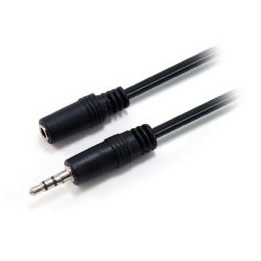 Cable EQUIP 3.5mm/M a 3.5mm/H 2.5m Negro (EQ14708207)