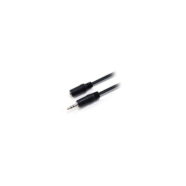 Cable EQUIP 3.5mm/M a 3.5mm/H 2.5m Negro (EQ14708207)