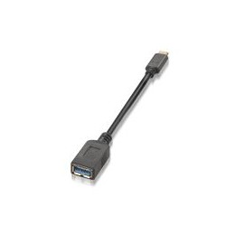 Nanocable USB-C/M a USB-A/H 15cm Negro (10.01.4201)