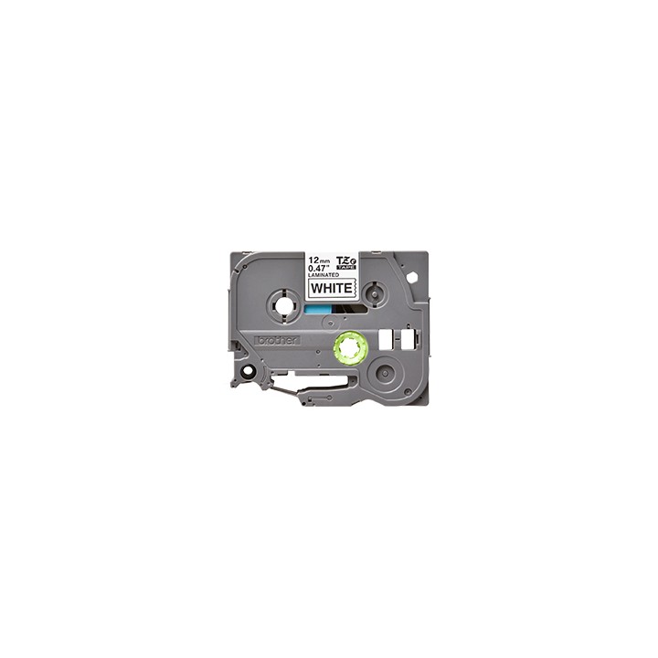 Cinta Rotuladora BROTHER 12mm Blanco/Negro (TZe-231CIV)