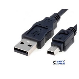 Nanocable USB-A/M a Mini USB-B/M 1.8m Negro(10.01.0402)