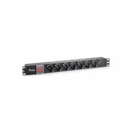 Regleta EQUIP 7 Tomas 1.8m Rack 19" Negra (EQ333300)