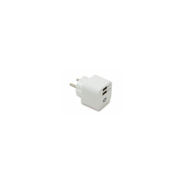 Cargador Pared CONCEPTRONIC 2xUSB Blanco (CUSBPWR34A)