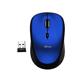 Ratón Trust Yvi Óptico Wireless RF 1600dpi Azul (19663)