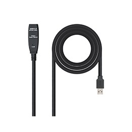 Nanocable USB-A/M a USB-A/H 5m Negro (10.01.0311)