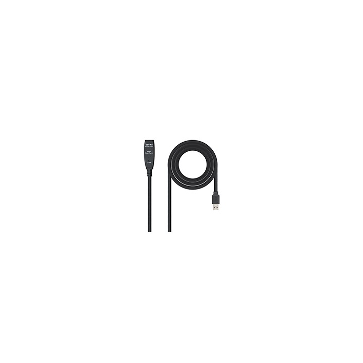 Nanocable USB-A/M a USB-A/H 5m Negro (10.01.0311)