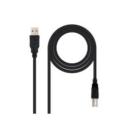 Nanocable USB-A/M a USB-B/M 1m Negro (10.01.0102-BK)