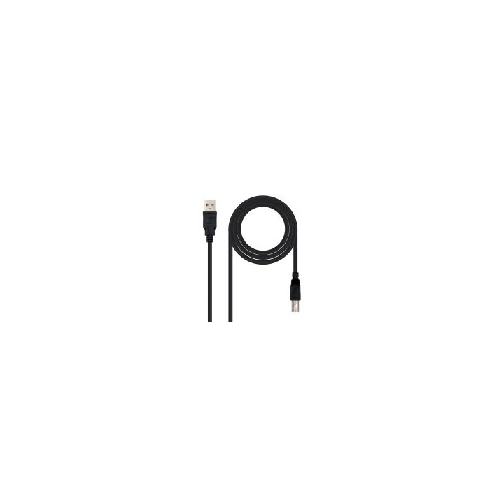 Nanocable USB-A/M a USB-B/M 1m Negro (10.01.0102-BK)