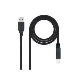 Nanocable USB-A/M a USB-B/M 2m Negro (10.01.0802-BK)