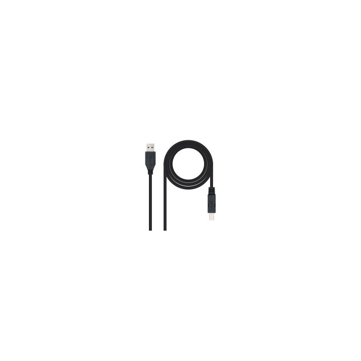 Nanocable USB-A/M a USB-B/M 2m Negro (10.01.0802-BK)