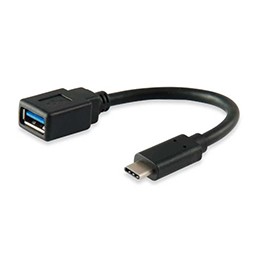 Cable EQUIP USB-A/H a USB-C/M 0.15m Negro (EQ133455)