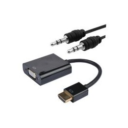 Nanocable HDMI a VGA+Audio 10cm+1.0m (10.16.2001-BK)