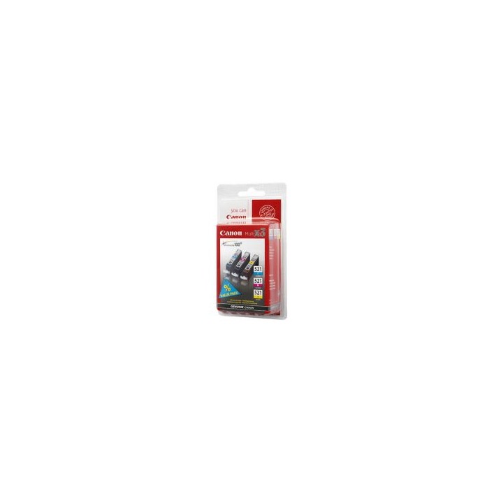 Tinta Canon CLI-521 Pack Tricolor 9ml (2934B010)