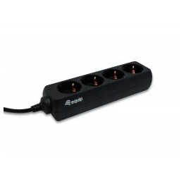 Regleta EQUIP 4xSchuko Cable 1.1m Negra (EQ333281)